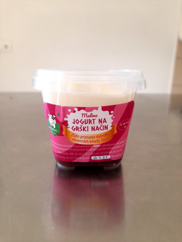 Jogurt na grški način - malina 270g