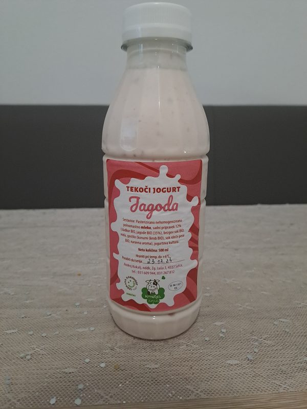 Jogurt sadni tekoči – jagoda 500ml