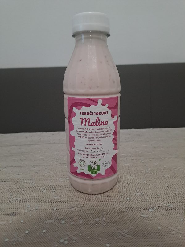 Jogurt sadni tekoči – malina 500ml